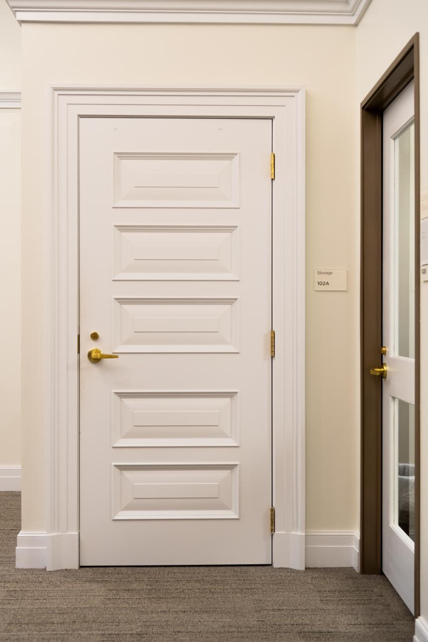 Custom 5-panel door in MDF with Bolection Moulding (BM) and Senior Raised (E) panel.