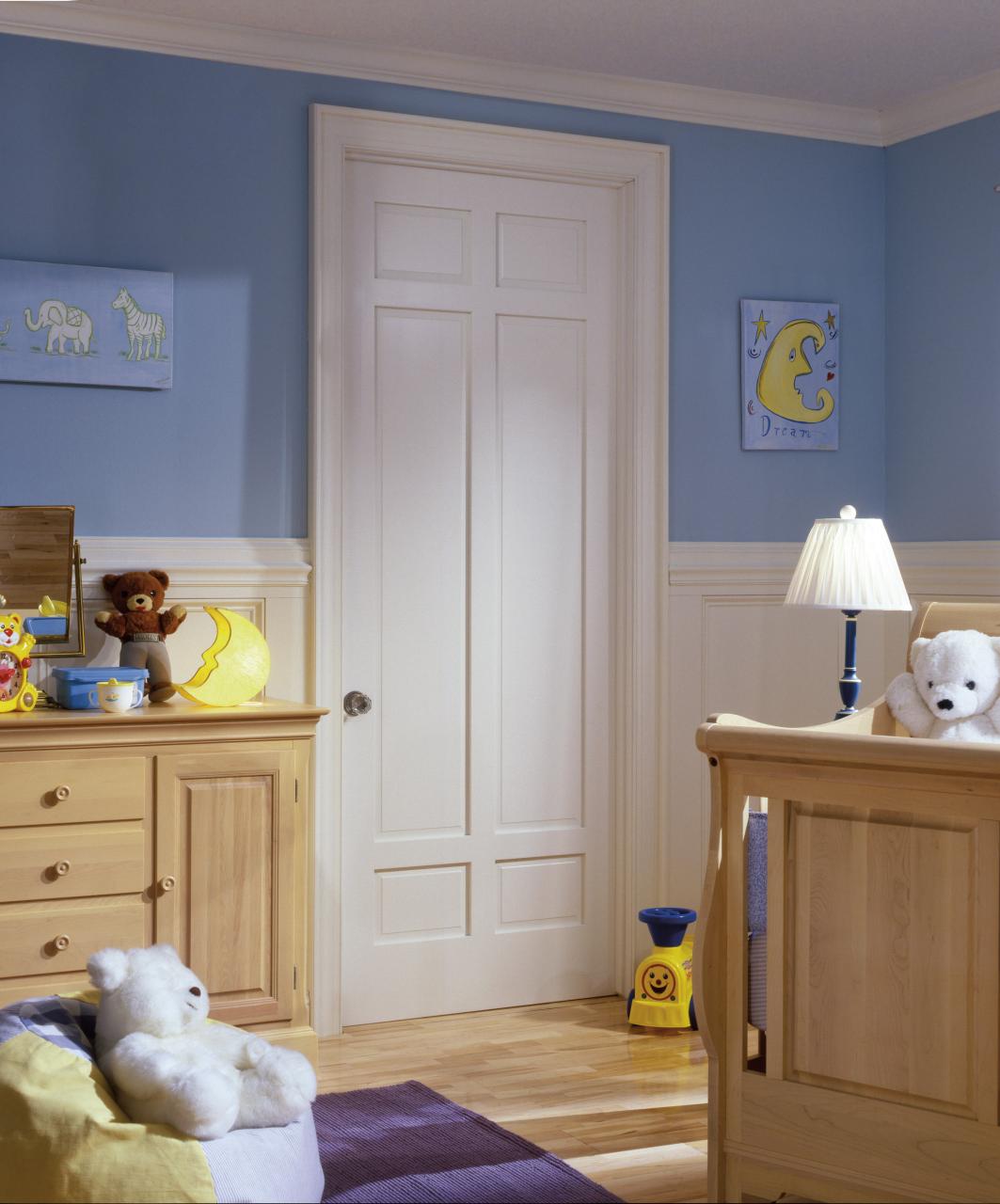 This nursery features a TS6050 in MDF with square stick (SS) sticking and raised (A) panel.