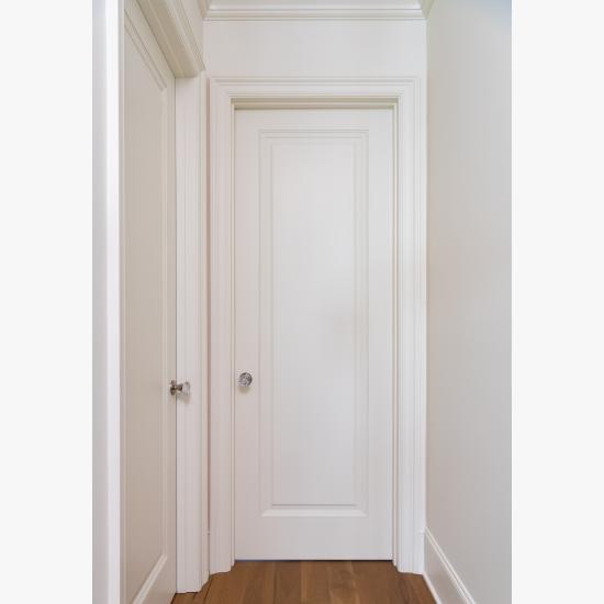 TS1000 doors in MDF with Low Profile (LP) moulding and Double Hip (D) panel.