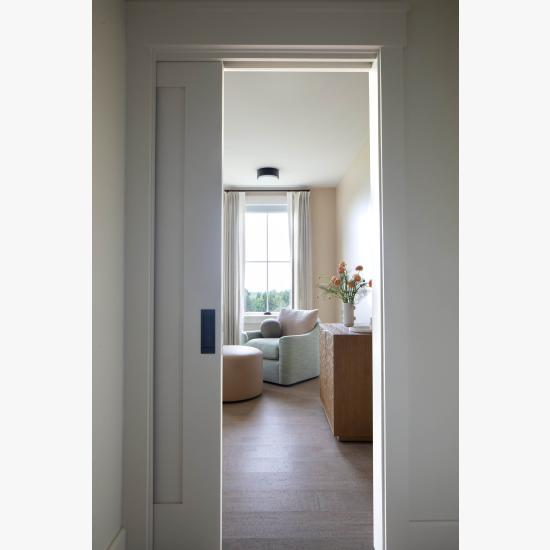 Rustic modern VG1010 in MDF with Square Stick (SS) sticking and Flat (C) panel with standard V-groove profile and plank size.
