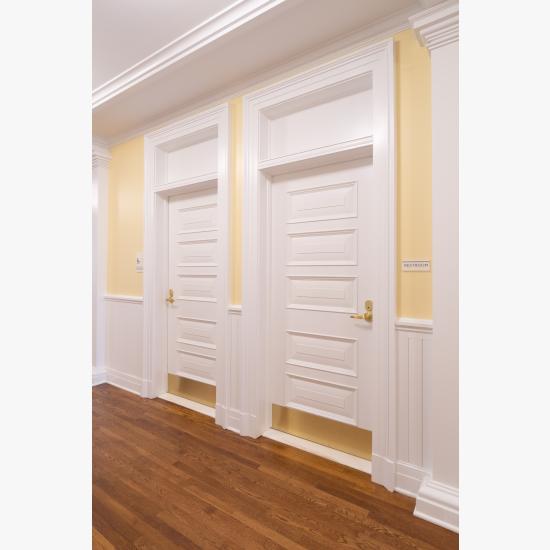 Custom 5-panel door in MDF with Bolection Moulding (BM) and Senior Raised (E) panel.