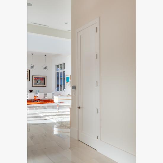 This home features 10' tall TS1000 doors in MDF with Miracle (MR) moulding and Flat (C) panel.