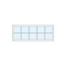 horizontal interior transom windows with cross true divided lit creating ten sections