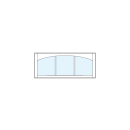 front entry modern transom windows with three vertical true divided lites with arch-top