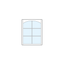 vertical front entry craftsman style transom windows with six glass panes true divided lites with arch-top