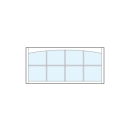 front entry craftsman style transom windows with eight glass panes true divided lites with arch-top