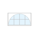 front entry craftsman style transom windows with eight glass panes true divided lites with radius-top arch