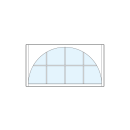 front entry craftsman style transom windows with eight glass panes true divided lites with radius-top arch