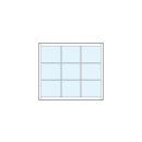 square front entry craftsman style transom windows with true divided lites between nine glass panels