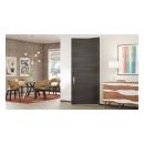 TMF1000 modern flush wood door in walnut with Slate stain.