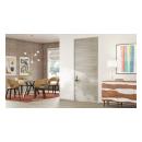 TMF1000 modern flush wood door in walnut with Bleached stain.