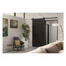 TMF1000 flush barn door in walnut with Ebony stain.