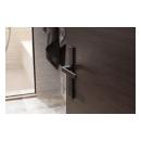 Detail of a TMF1000 flush door in walnut with Ebony stain.