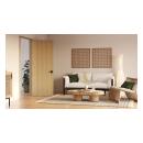 TMF1000 wooden flush door set in a Japandi style living room.