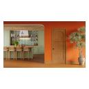 VG3030 wooden v-groove door set in a Mediterranean style kitchen space.