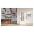 FL616 mdf door with frosted glass set in a modern farmhouse kitchen space.