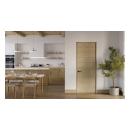 TMIR10000 wooden flush door with kerf cuts set in a Nordic style kitchen space.