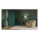 tmb1050 tambour door set in a decorative green room.