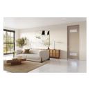 TMFG2012 in MDF with stopped-in white lami glass and flush-to-wall with jamb reveal
