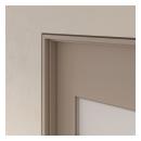 TMFG2012 in MDF with stopped-in white lami glass and flush-to-wall with jamb reveal