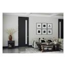 TMFG1000 in MDF Stopped-in white lami glass Projected jamb with inset door