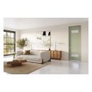 TMFG2012 in MDF with stopped-in white lami glass and flush-to-wall with jamb reveal