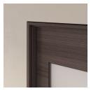 TMFG2012 in mahogany with Slate finish, stopped-in white lami glass, and flush-to-wall with jamb reveal