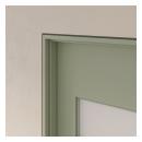 TMFG2012 in MDF with stopped-in white lami glass and flush-to-wall with jamb reveal
