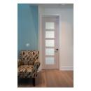 TM5000 in birch with frosted glass. The custom whitewash finish ties in with the pastel color scheme of the home.