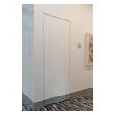 Concealed hinges and jamb allow this TMF1000 closet door in MDF to blend into the wall.