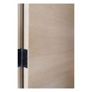 Detail of a TMF1000 flush door in quarter sawn white oak with custom ceruse finish.