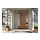 TS5030 entry system in walnut with clear coat finish, Bevel (BV) sticking and Raised (A) panel