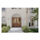 PL145 entry system in walnut with clear coat finish, Quarter Bead (QB) sticking and V-groove panel
