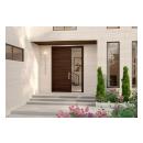 TMIR1002 entry system in walnut with Ebony stain and ¼" kerf cut reveal