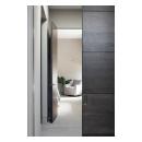TMIR5000 bedroom doors in rift sawn white oak with Espresso stain and ¼" kerf cut reveal