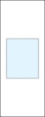 TMFG flush door with single rectangular glass panel in center