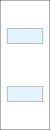 TMFG2011 flush door with two inset glass panels