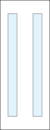 TMFG2017 flush door with two narrow vertical glass panels
