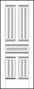 custom stile and rail art deco interior doors with five decorative panels