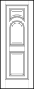 custom stile and rail art deco interior doors with three forced perspective decorative panels