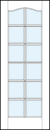 interior glass french doors and rectangle true divided lites design for 12 pane appearance with slight top arch