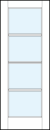 interior glass french doors with four horizontal true divided lites