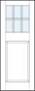 interior glass panel doors with glass small top panel with crossing true divided lites making six sections