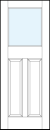 interior panel doors with glass up top and tall dual bottom raised panels