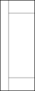 horizontal panel door interior with single vertical kerf cut on left side and two duel horizontal cuts