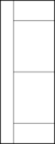 horizontal panel door front entry with two edge horizontal and one center horizontal kerf cuts with left vertical cut
