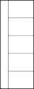 horizontal panel door interior with four kerf cuts dividing door into five equal sections & horizontal left cut