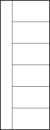 horizontal panel door interior  with five horizontal kerf cuts dividing into six equal sections & left vertical cut