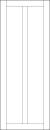 contemporary customizable narrow interior door with double horizontal glass panel