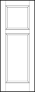 stile and rail front entry door with top square and large bottom rectangle sunken panels